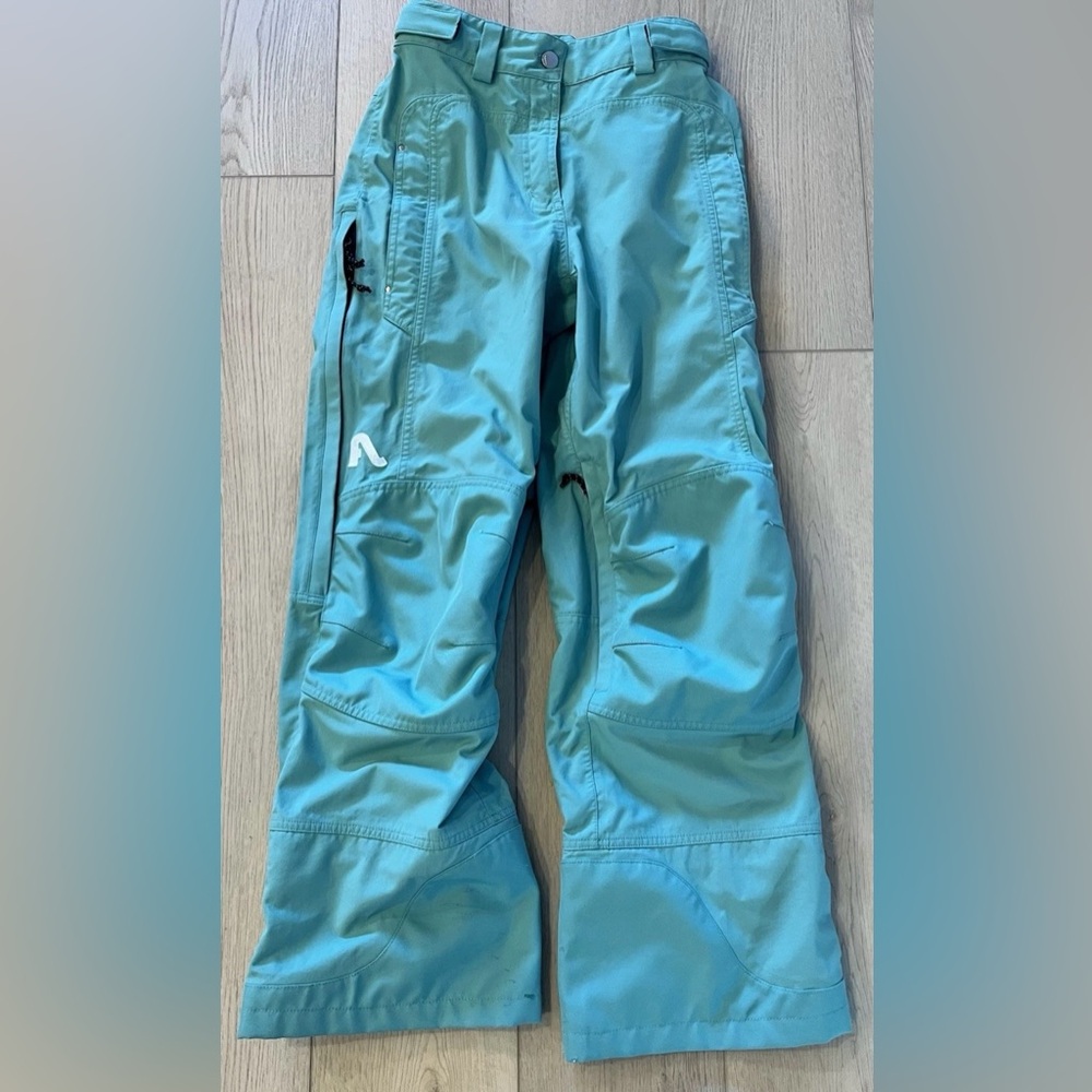 Flylow Women’s Ski Snowboard Pants Sample Prototype Size M Teal Turquoise RARE